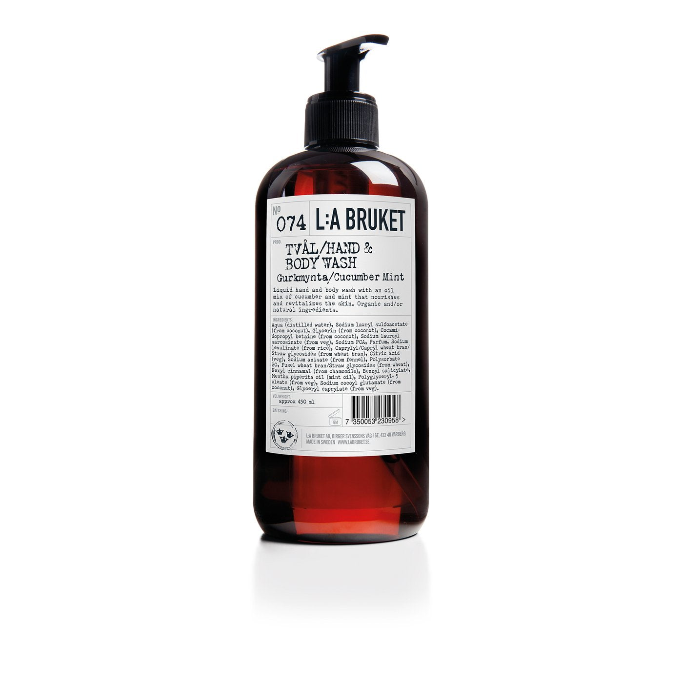 074 Hand&Body wash Cucumber & Mint - L:A Bruket